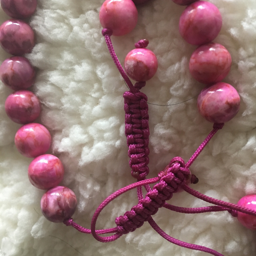 Lot of 12 Stone Bracelets-Pink , Blue, White, etc - Picture 7 of 7